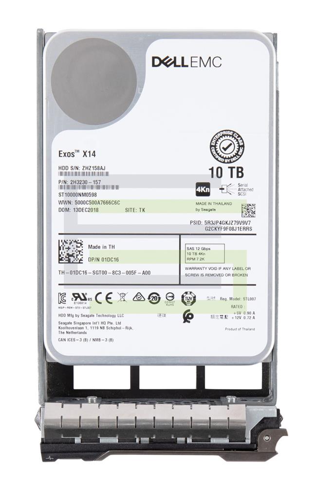 ST10000NM0598 Dell 10TB 7200RPM SATA 6Gbps 256MB Cache (512e) 3.5-inch Internal Hard Drive
