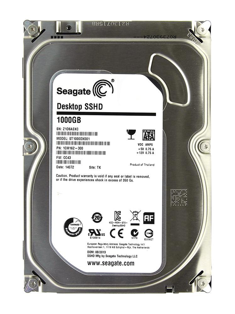 ST1000DX001 Seagate Desktop SSHD 1TB 7200RPM SATA 6Gbps 64MB Cache 8GB SSD 3.5-inch Internal Hybrid Hard Drive