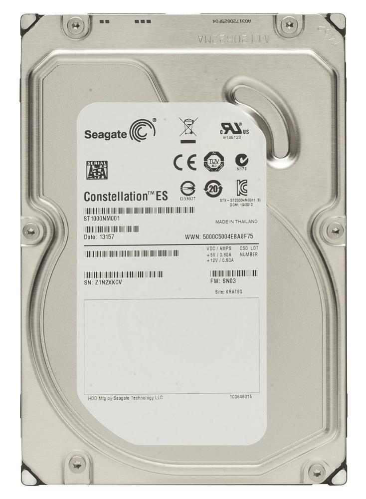 ST1000NM001 Seagate Constellation ES 1TB 7200RPM SATA 6Gbps 64MB Cache 3.5-inch Internal Hard Drive