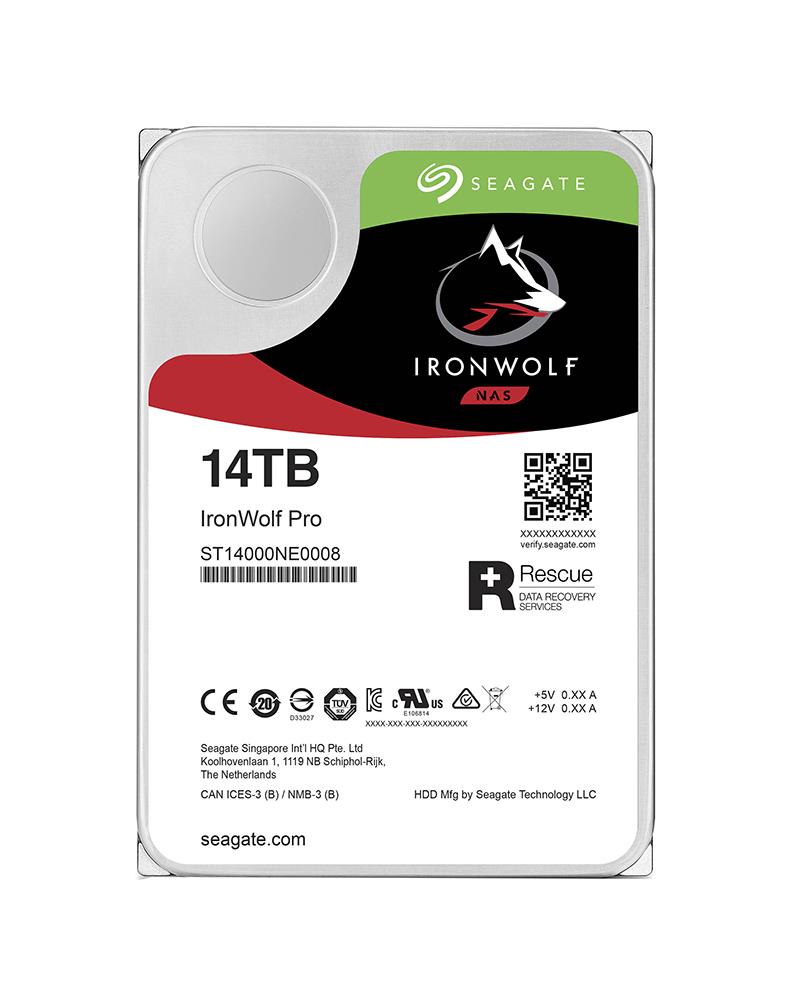 ST14000NEA008 Seagate IronWolf Pro 14TB 7200RPM SATA 6Gbps 256MB Cache (512e) 3.5-inch Internal Hard Drive