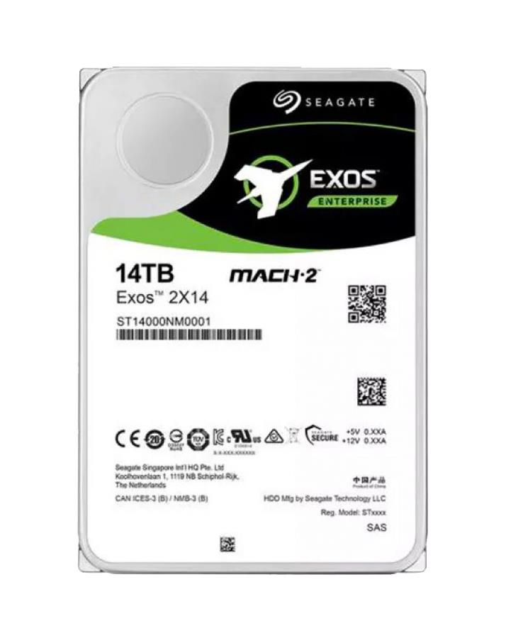 ST14000NM0001 Seagate Exos 2X14 14TB 7200RPM SAS 12Gbps 256MB Cache 3.5-inch Internal Hard Drive