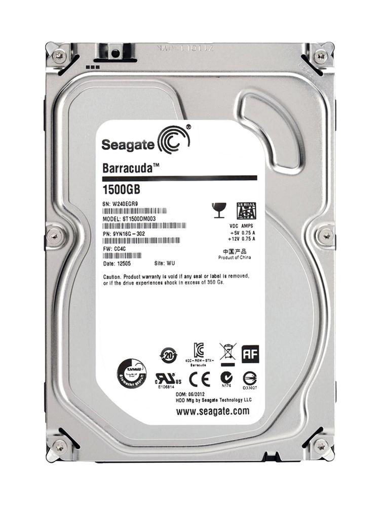 ST1500DM003 Seagate Barracuda 7200.14 1.5TB 7200RPM SATA 6Gbps 64MB Cache 3.5-inch Internal Hard Drive