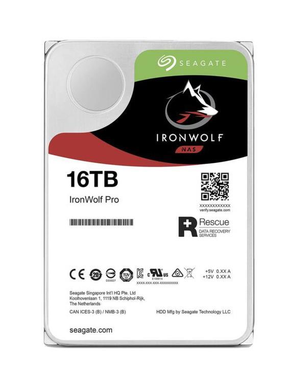 ST16000NT001 Seagate IronWolf Pro NAS 16TB 7200RPM SATA 6Gbps 256MB Cache (512e) 3.5-inch Internal Hard Drive