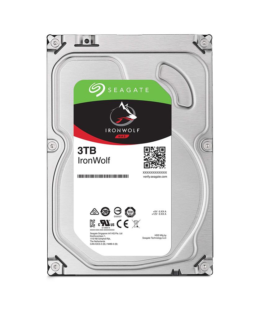 ST3000VNZ07 Seagate IronWolf NAS 3TB 5900RPM SATA 6Gbps 64MB Cache 3.5-inch Internal Hard Drive