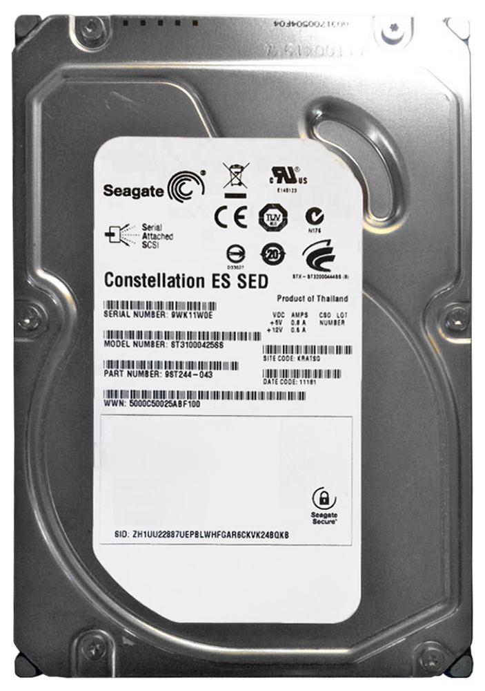 ST31000425SS Seagate Constellation ES 1TB 7200RPM SAS 6Gbps 16MB Cache 3.5-inch Internal Hard Drive