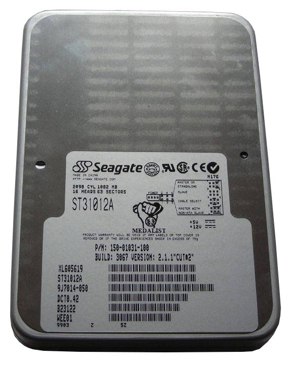 ST31012A Seagate Medalist 1012 1.08GB 4500RPM ATA-33 128KB Cache 3.5-inch Internal Hard Drive