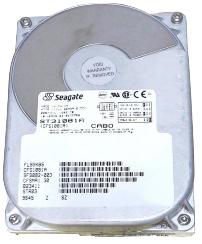 ST31081A Seagate 1.08GB 3600RPM ATA/IDE 64KB Cache 3.5-inch Internal Hard Drive