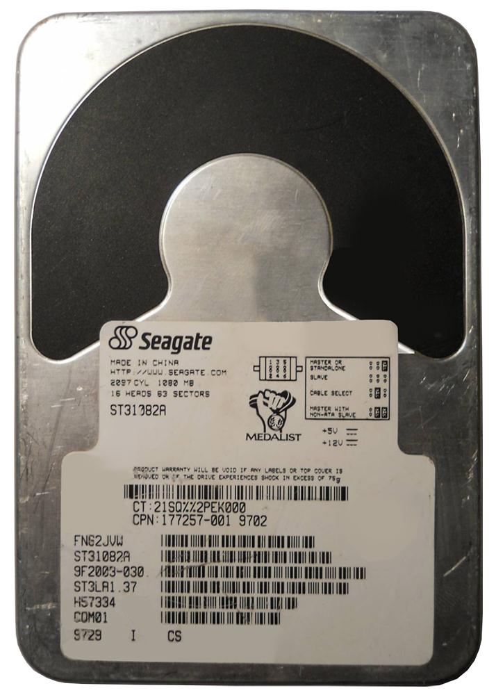 ST31082A Seagate 1.08GB 4500RPM ATA/IDE 64KB Cache 3.5-inch Internal Hard Drive