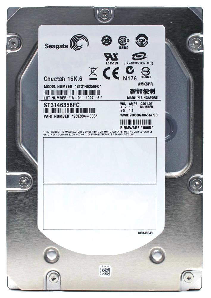 ST3146356FC Seagate Cheetah 15K.6 146.3GB 15000RPM Fibre Channel 4Gbps 16MB Cache 3.5-inch Internal Hard Drive