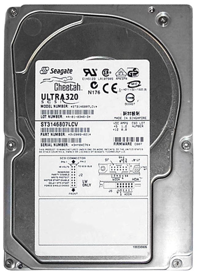 ST3146807LCV Seagate Cheetah 10K.6 146.8GB 10000RPM Ultra-320 SCSI 80-Pin 16MB Cache 3.5-inch Internal Hard Drive