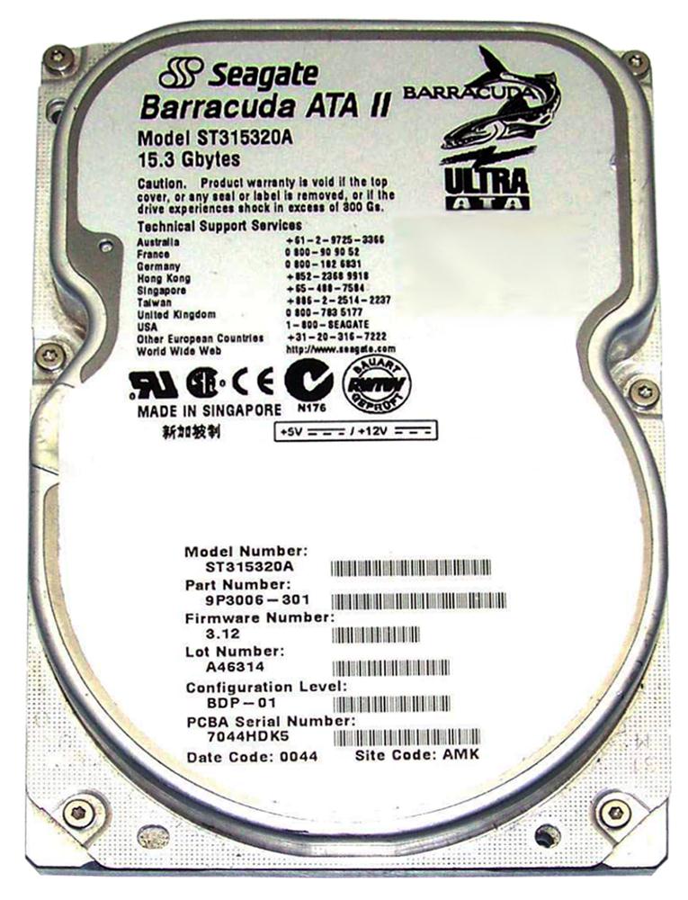 ST315320A Seagate Barracuda ATA II 15.3GB 7200RPM ATA-66 2MB Cache 3.5-inch Internal Hard Drive