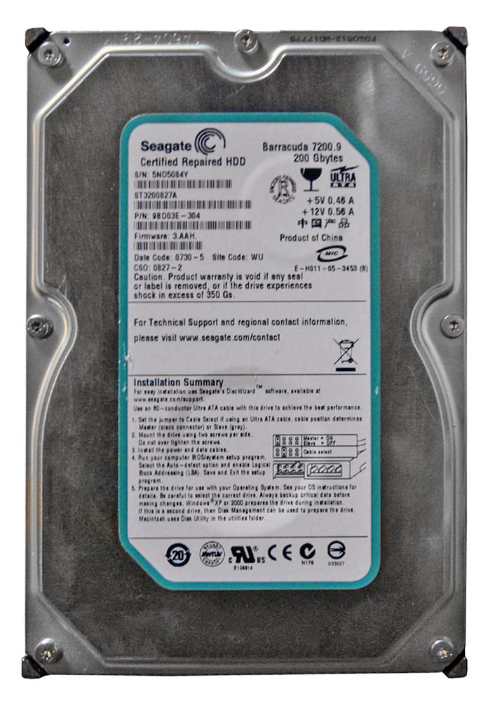 ST3200827A Seagate Barracuda 200GB ATA/100 Hard Drive
