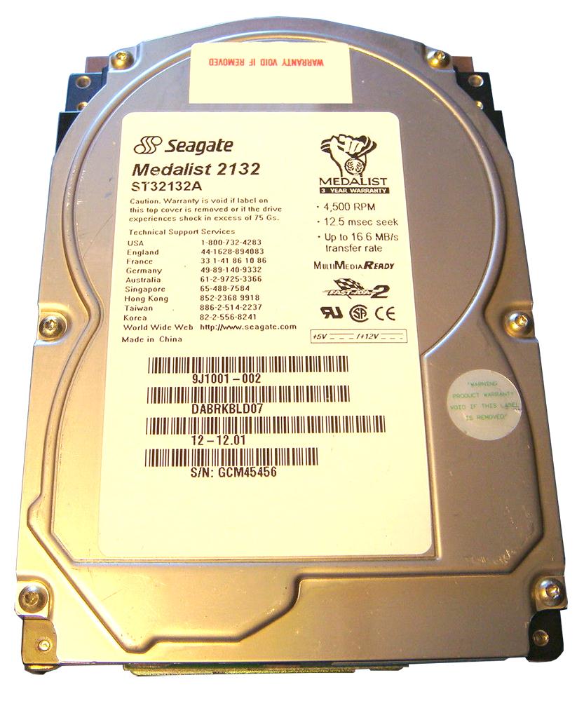 ST32132A Seagate Medalist 2132 2.1GB 4500RPM ATA/IDE 128KB Cache 3.5-inch Internal Hard Drive