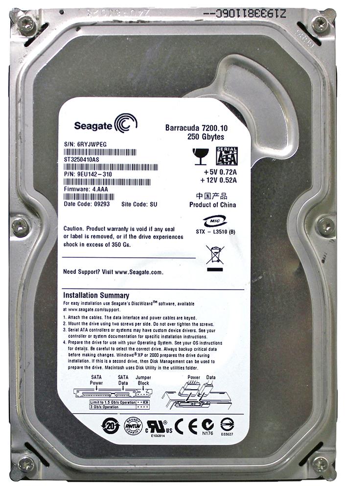 ST3250410AS Seagate Barracuda 7200.10 250GB 7200RPM SATA 3Gbps 16MB Cache 3.5-inch Internal Hard Drive