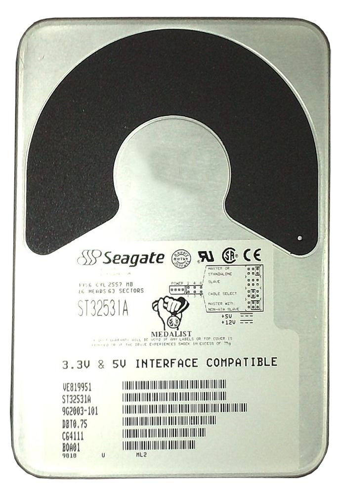 ST32531A Seagate Medalist 3240 2.5GB 4500RPM ATA/IDE 128KB Cache 3.5-inch Internal Hard Drive