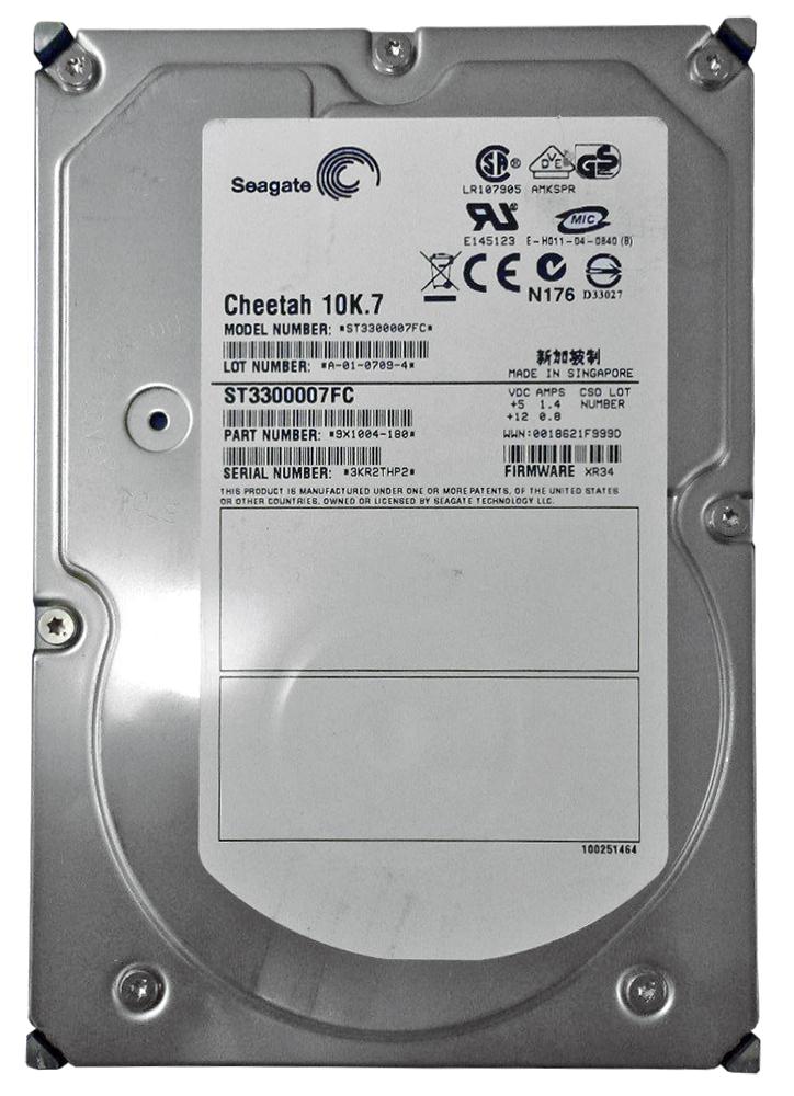 ST3300007FC Seagate Cheetah 10K.7 300GB 10000RPM Fibre Channel 2Gbps 8MB Cache 3.5-inch Internal Hard Drive
