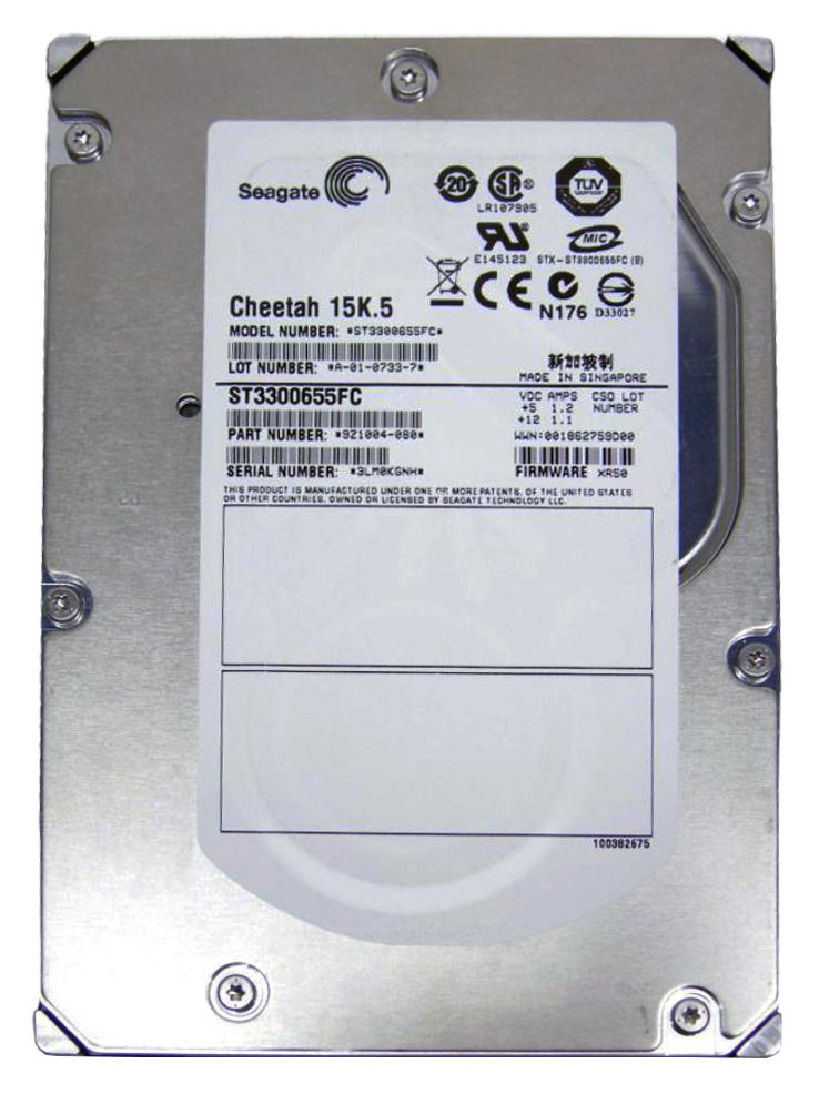 ST3300655FC Seagate Cheetah 15K.5 300GB 15000RPM Fibre Channel 4Gbps 16MB Cache 3.5-inch Internal Hard Drive (Refurbished)