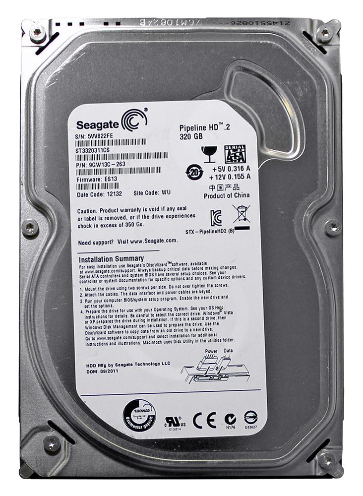 ST3320311CS Seagate Pipeline HD.2 320GB 5900RPM SATA 3Gbps 8MB Cache 3.5-inch Internal Hard Drive
