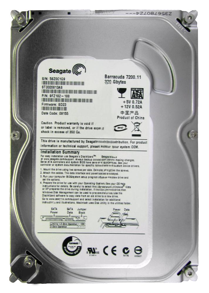 ST3320813AS Seagate Barracuda 7200.11 320GB 7200RPM SATA 3Gbps 8MB Cache 3.5-inch Internal Hard Drive