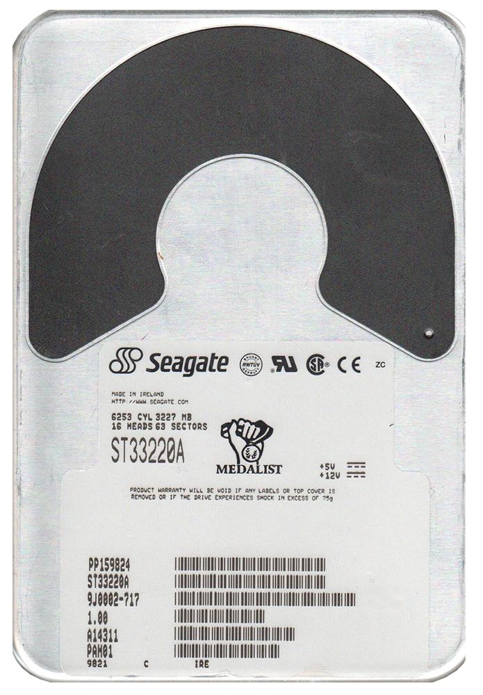 ST33220A Seagate Medalist 6540 3.2GB 4500RPM ATA/IDE 128KB Cache 3.5-inch Internal Hard Drive