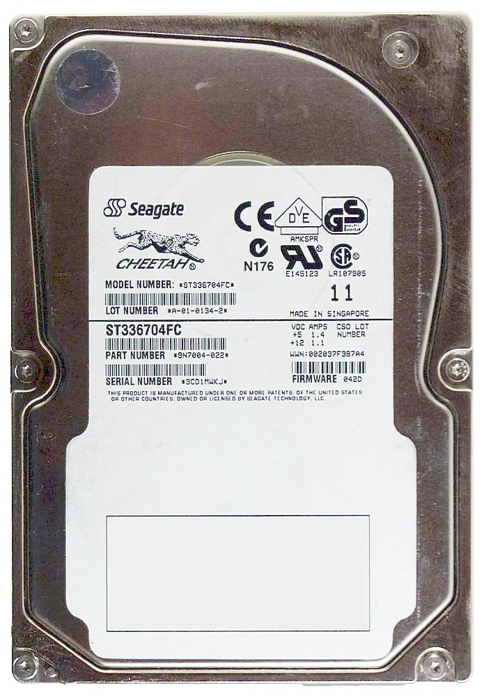 ST336704FC Seagate Cheetah 36LP 36.7GB 10000RPM Fibre Channel 2Gbps 4MB Cache 3.5-inch Internal Hard Drive