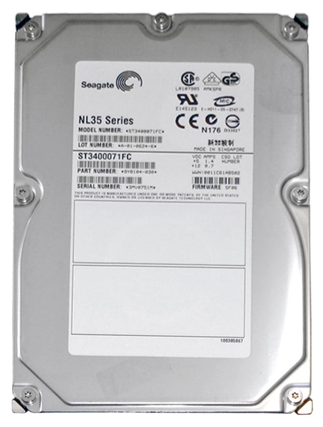 ST3400071FC Seagate NL35 Series 400GB 7200RPM Fibre Channel 2Gbps 8MB Cache 3.5-inch Internal Hard Drive