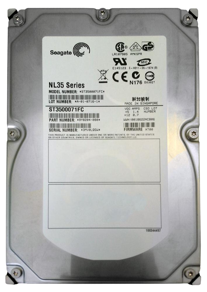 ST3500071FC Seagate NL35 Series 500GB 7200RPM Fibre Channel 2Gbps 8MB Cache 3.5-inch Internal Hard Drive
