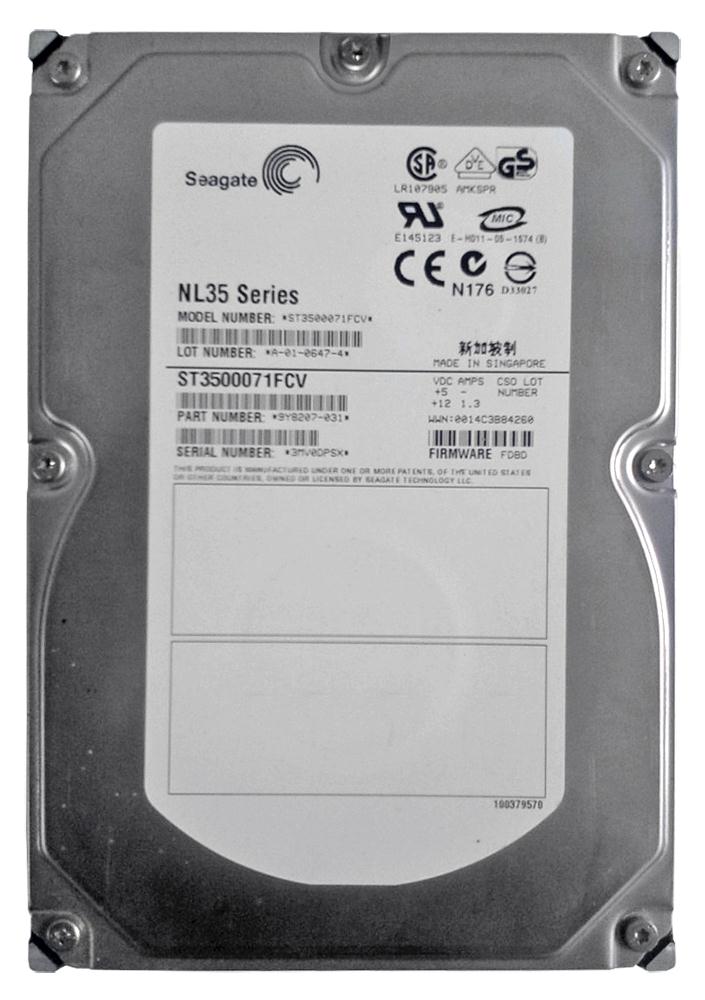 ST3500071FCV Seagate NL35 Series 500GB 7200RPM Fibre Channel 2Gbps 8MB Cache 3.5-inch Internal Hard Drive