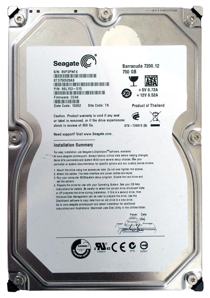 st3750528as Seagate Barracuda 7200.12?750?GB sata-300?32?MBキャッシュハード : Seagate Barracuda 7200 750 GB 7200RPM SATA 3Gb⁄s 32MB