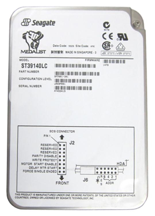 ST39140LC Seagate Medalist Pro 9140 9.1GB 7200RPM Ultra2 Wide SCSI 80-Pin 512KB Cache 3.5-inch Internal Hard Drive