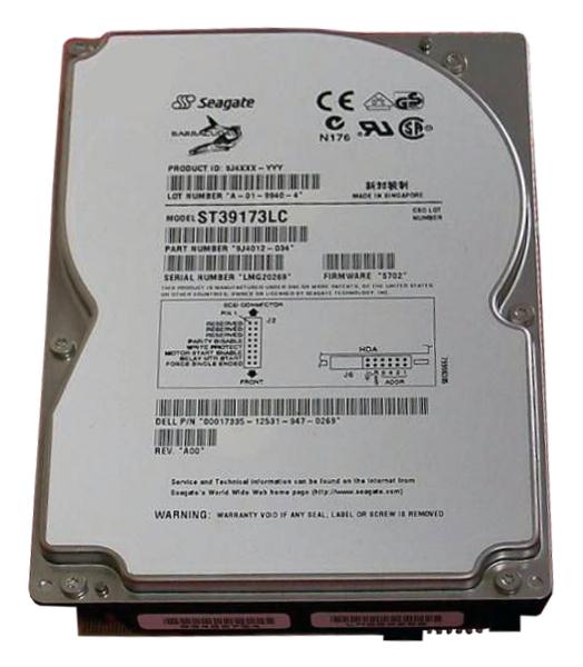 ST39173LC Seagate Barracuda 9LP 9.1GB 7200RPM Ultra2 Wide SCSI 80-Pin 512KB Cache 3.5-inch Internal Hard Drive