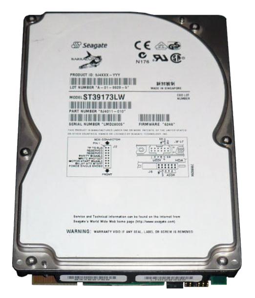 ST39173LW Seagate Barracuda 9LP 9.1GB 7200RPM Ultra2 Wide SCSI 68-Pin 512KB Cache 3.5-inch Internal Hard Drive