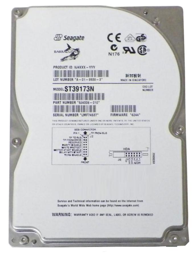 ST39173N Seagate Barracuda 9LP 9.1GB 7200RPM Ultra SCSI 50-Pin 512KB Cache 3.5-inch Internal Hard Drive