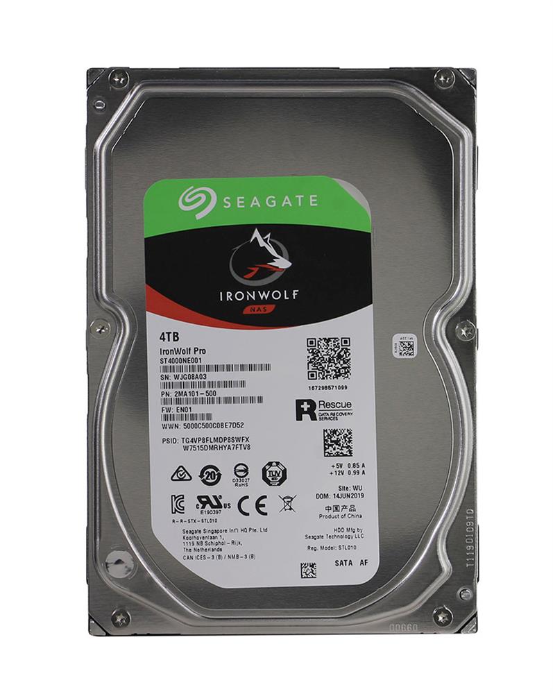 ST4000NE001 Seagate IronWolf Pro 4TB 7200RPM SATA 6Gbps 256MB Cache (512e) 3.5-inch Internal Hard Drive