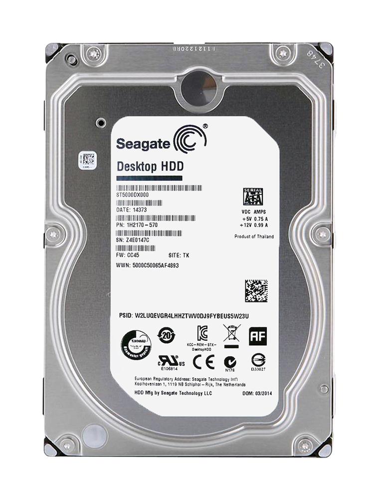 ST5000DX000 Seagate Desktop 5TB 7200RPM SATA 6Gbps 128MB Cache 3.5-inch Internal Hard Drive
