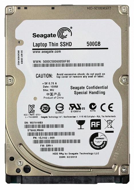 ST500LM000 Seagate Laptop SSHD 500GB 5400RPM SATA 6Gbps 64MB Cache 8GB MLC NAND SSD 2.5-inch Internal Hybrid Hard Drive
