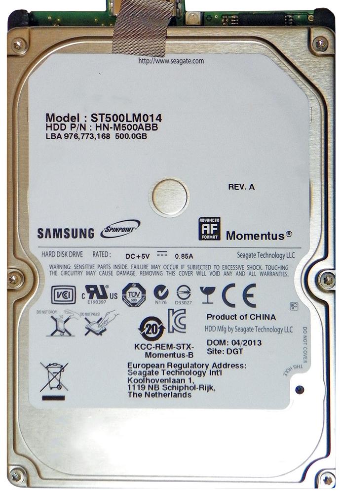 ST500LM014 Seagate Momentus 500GB 5400RPM USB 3.0 8MB Cache 2.5-inch Internal Hard Drive