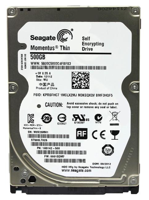 ST500LT025 Seagate Momentus Thin 500GB 5400RPM SATA 3Gbps 16MB Cache (SED) 2.5-inch Internal Hard Drive
