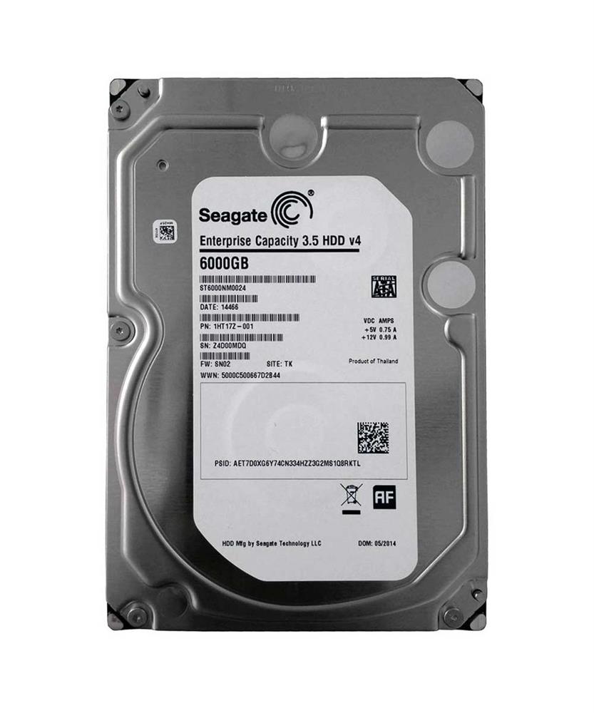 ST6000NM0024-HPE Seagate Enterprise 6TB 7200RPM SATA 6Gbps 128MB Cache (512e) 3.5-inch Internal Hard Drive