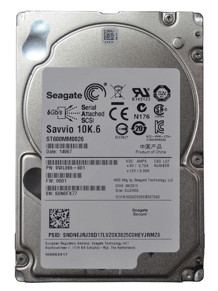 ST600MM0026 Seagate Savvio 10K.6 600GB 10000RPM SAS 6Gbps 64MB Cache (512n) 2.5-inch Internal Hard Drive