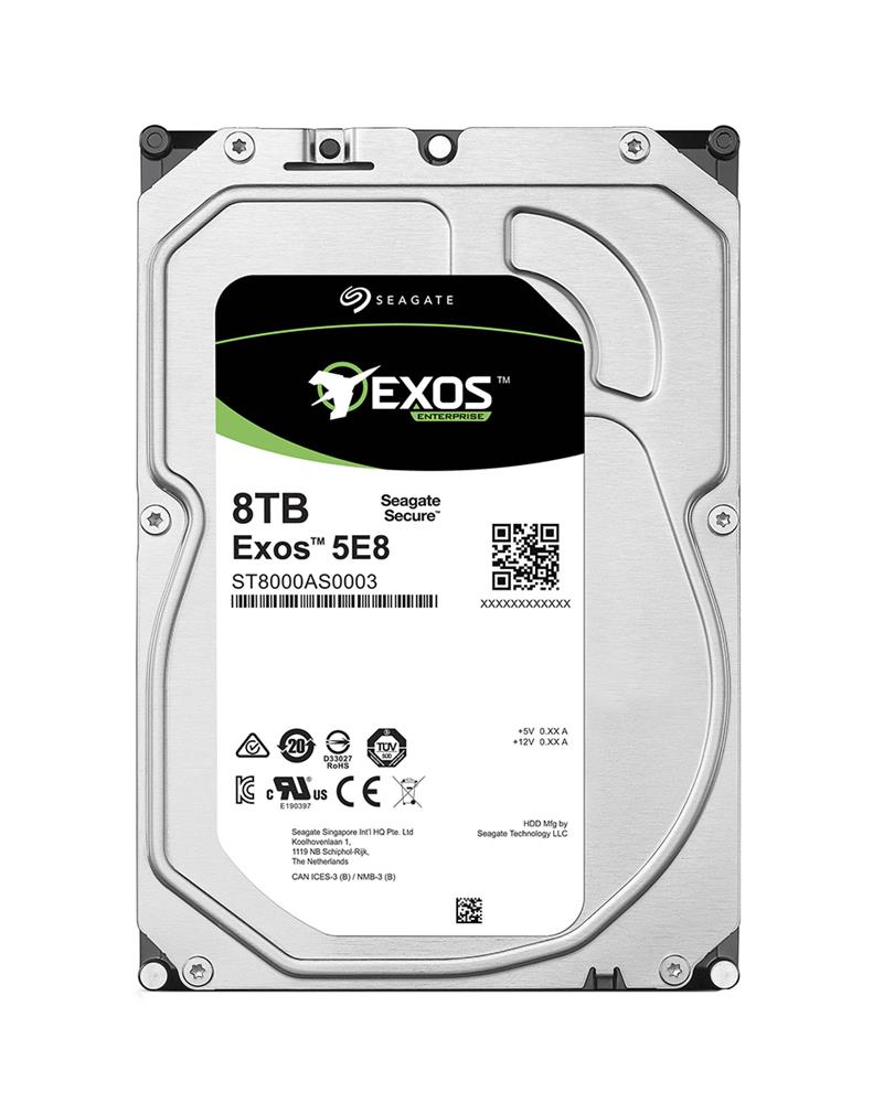 ST8000AS0003-20PK Seagate Exos 5E8 Series 8TB 5900RPM SATA 6Gbps 256MB Cache (512e) 3.5-inch Internal Hard Drive (20-Pack)