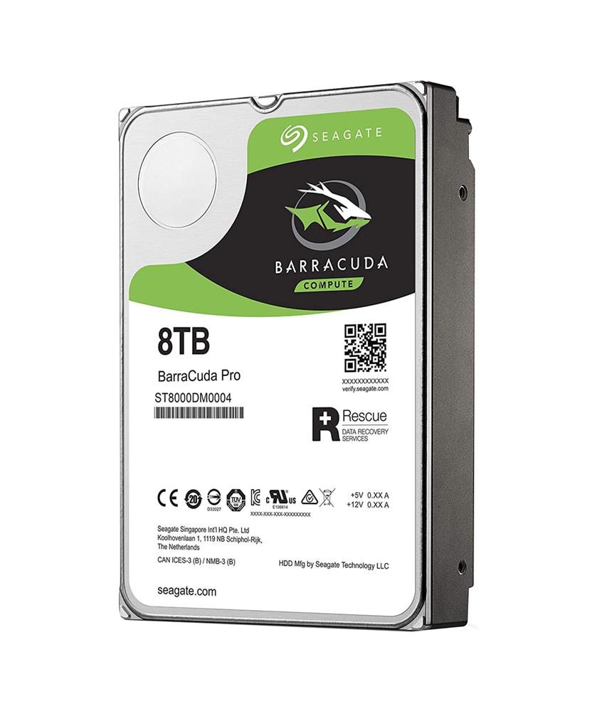 ST8000DM0004 Seagate BarraCuda Pro 8TB 7200RPM SATA 6Gbps 256MB Cache (512e) 3.5-inch Internal Hard Drive