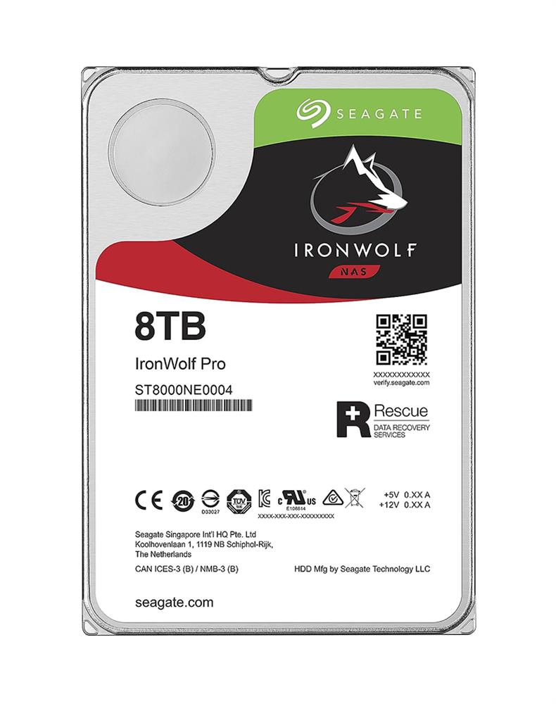 ST8000NE0004 Seagate IronWolf Pro 8TB 7200RPM SATA 6Gbps 256MB Cache (512e) 3.5-inch Internal Hard Drive