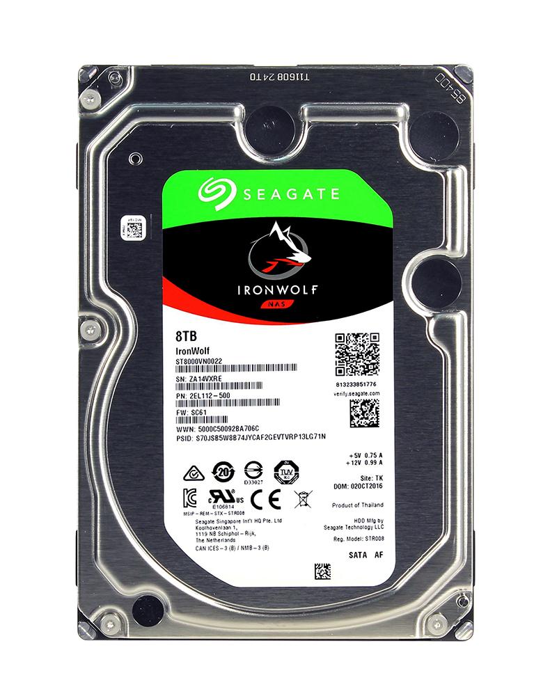 ST8000VN0022 Seagate IronWolf 8TB 7200RPM SATA 6Gbps 256MB Cache 3.5-inch Internal Hard Drive