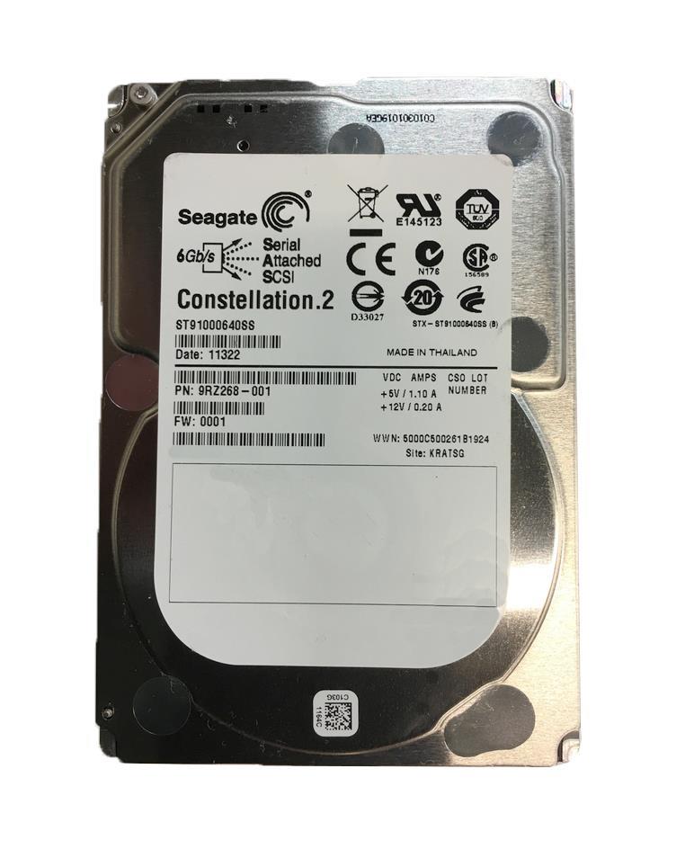ST91000640SS-RF Seagate Constellation.2 1TB 7200RPM SAS 6Gbps 64MB Cache (512n) 2.5-inch Internal Hard Drive