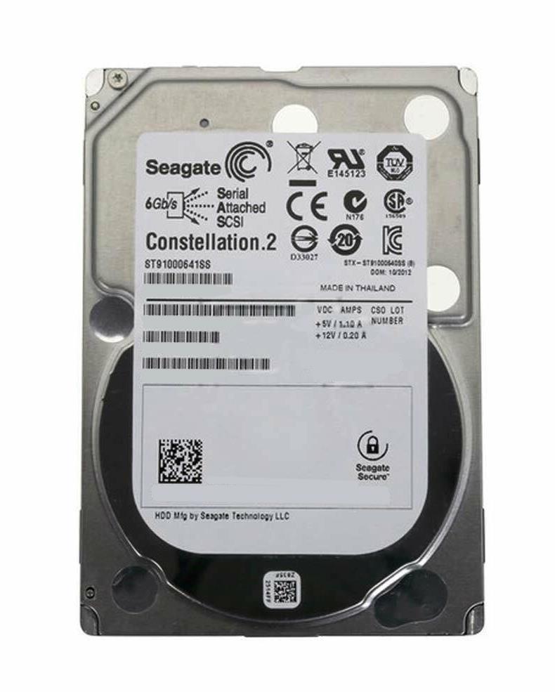 ST91000641SS Seagate Constellation.2 1TB 7200RPM SAS 6Gbps 64MB Cache (SED / 512n) 2.5-inch Internal Hard Drive
