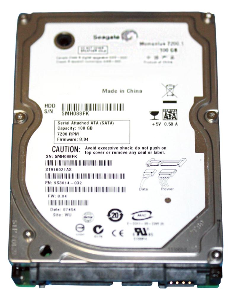 ST910021AS Seagate Momentus 7200.1 100GB 7200RPM SATA 1.5Gbps 8MB Cache 2.5-inch Internal Hard Drive