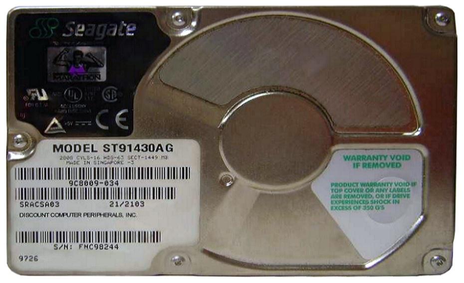ST91430AG Seagate Marathon 1430SL 1.45GB 4500RPM ATA/IDE 103KB Cache 2.5-inch Internal Hard Drive