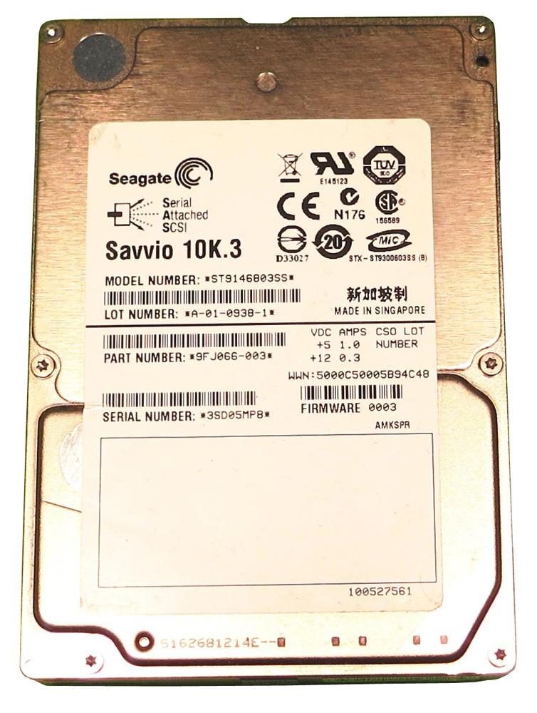 ST9146803SS Seagate Savvio 10K.3 146GB 10000RPM SAS 6Gbps 16MB Cache 2.5-inch Internal Hard Drive