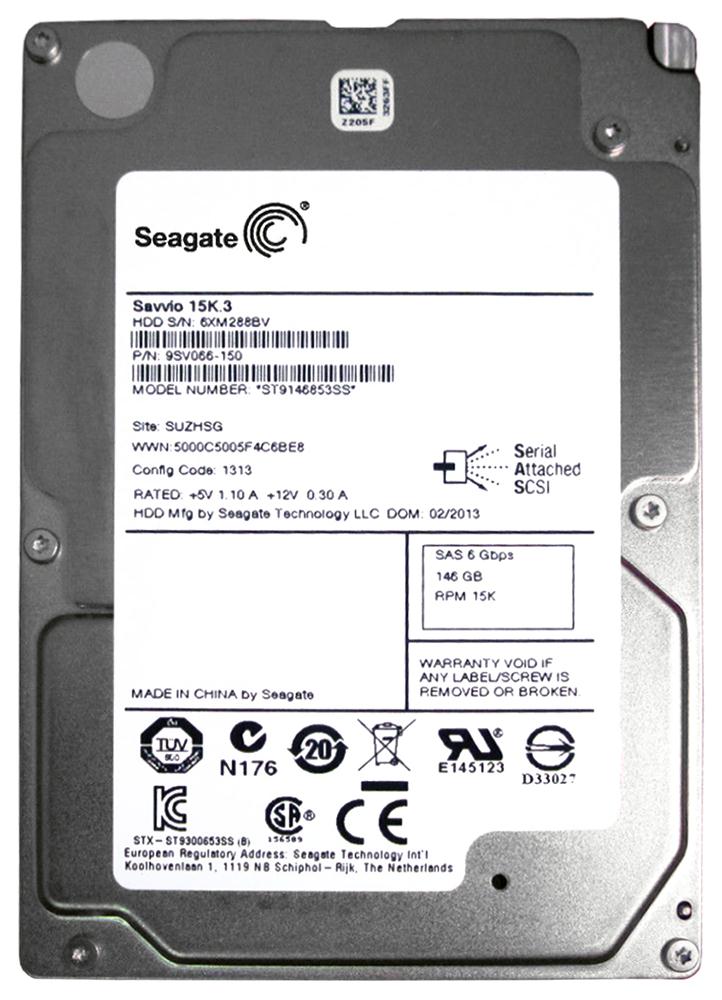 ST9146853SS Seagate Savvio 15K.3 146GB 15000RPM SAS 6Gbps 64MB Cache 2.5-inch Internal Hard Drive